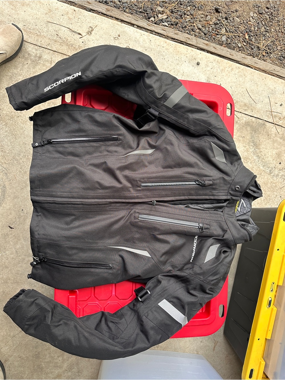 Scorpion Men's Black Performance Motorcycle Jacket with Reflective Panels